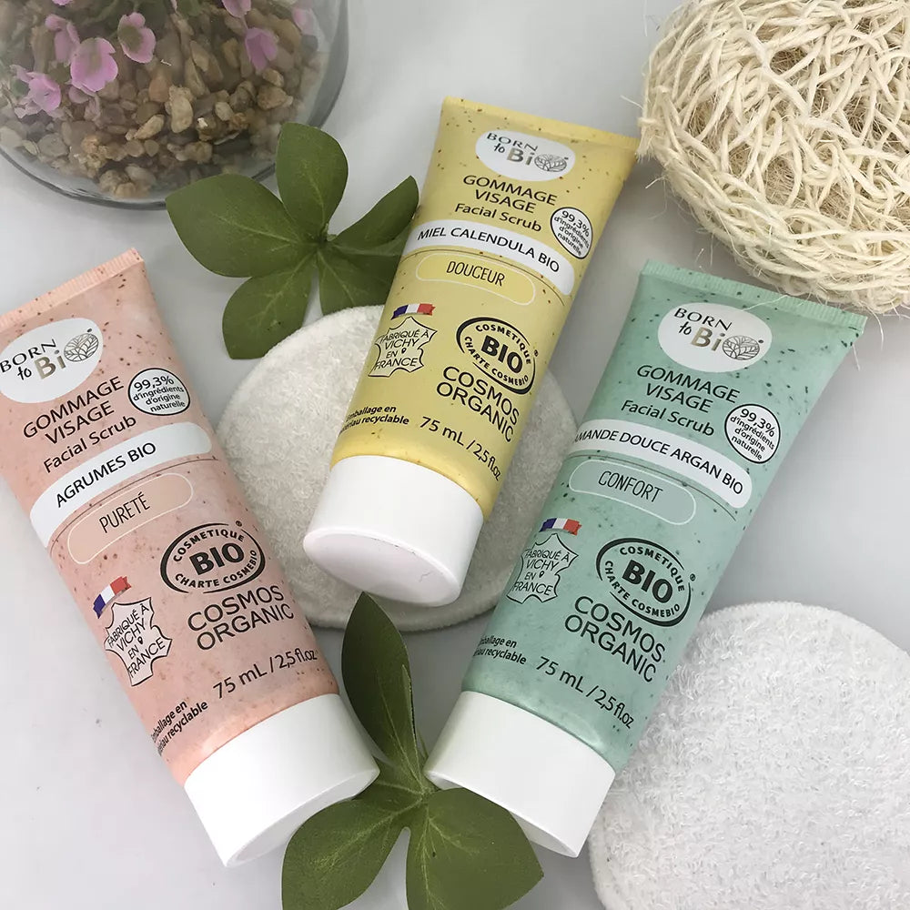 Gommage Visage Miel Calendula Bio - Exfoliation Douce Apaisante