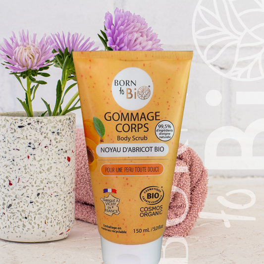 Gommage Corps Noyau d'Abricot Bio - Exfoliation Intense Régénérante