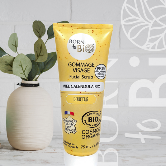Gommage Visage Miel Calendula Bio - Exfoliation Douce Apaisante